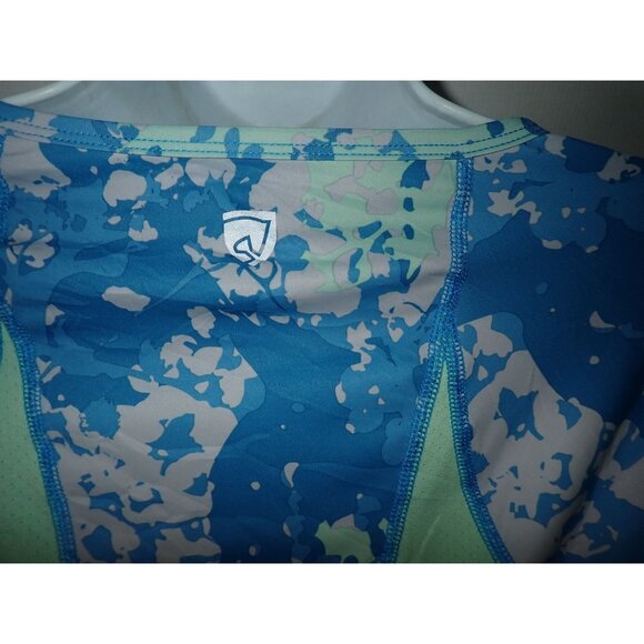 Noble Equestrian Performance Shirt Women S Blue camo Athletic Base Layer Vented - Picture 5 of 8